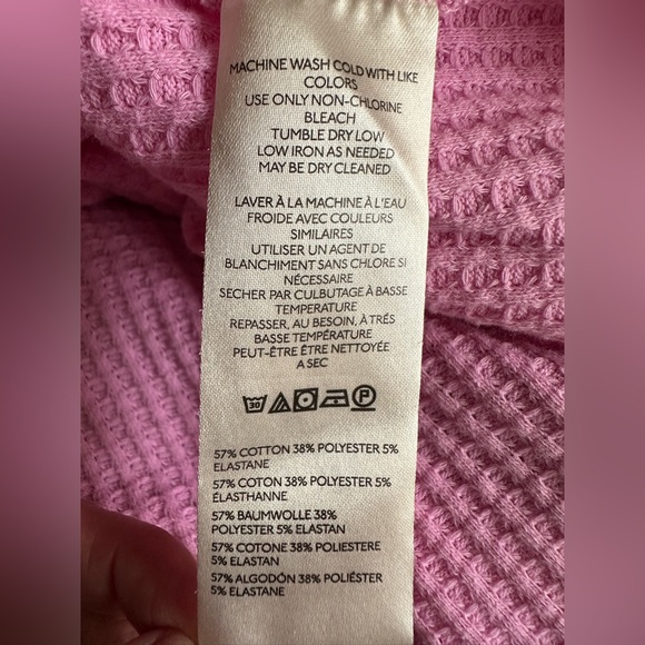 FREE PEOPLE CORALINE THERMAL Bubble Gum Pink - Picture 8 of 8